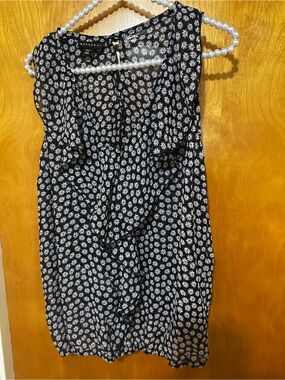 Metaphor Black Daisy Print Midi Dress